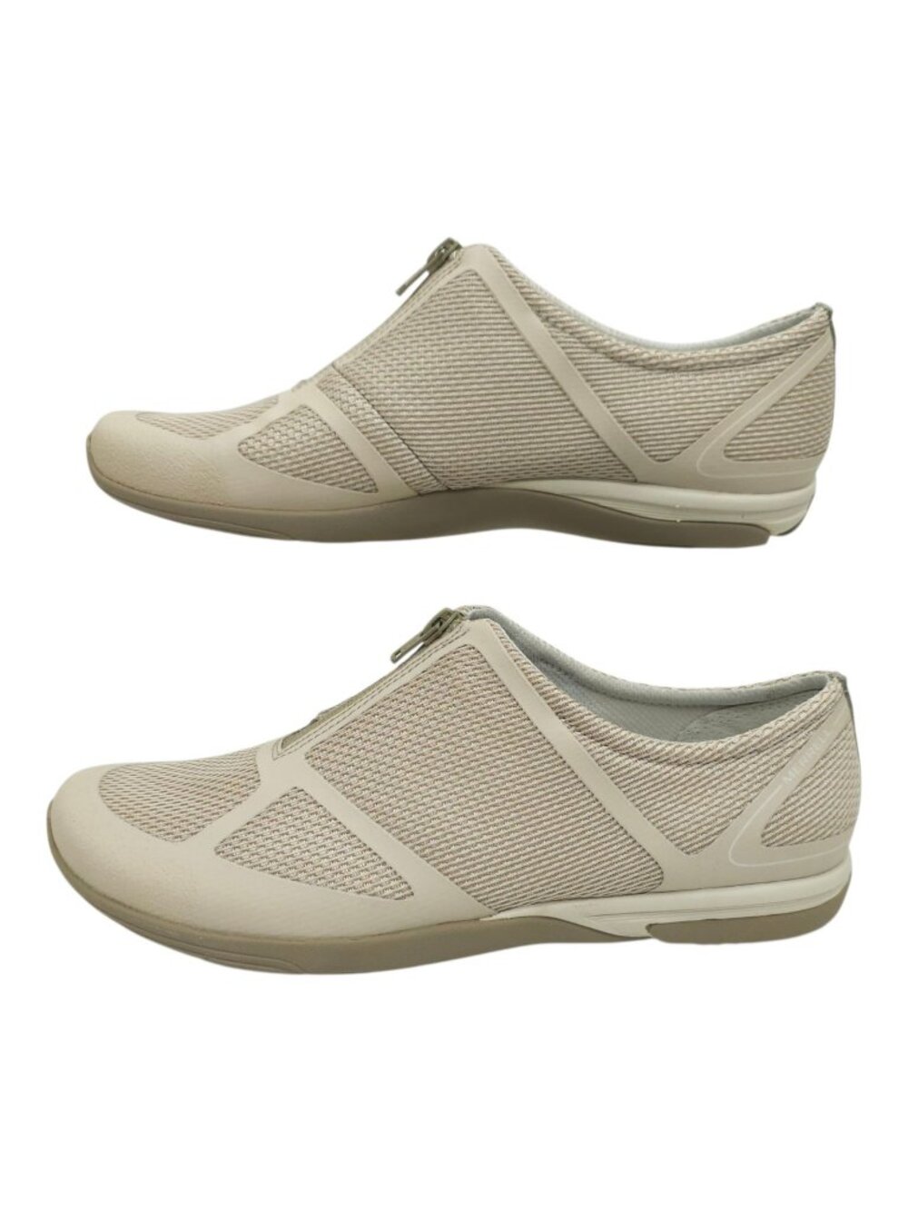 Merrell Ceylon Sport Zip Taupe Mesh Sneakers 10 Lightweight Comfort Athleisure